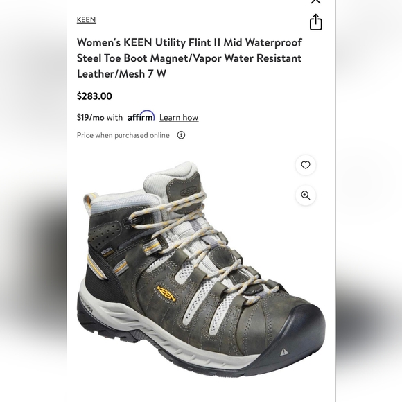 Keen Shoes Keen Flint Ii Mid Wp Steel Toed Boot Size 7w Poshmark